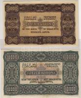 1923 5000K T:II + 10.000K "Magyar Pénzjegy nyomda" T:I