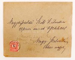 1894 Horthy István (1830-1904) saját kézzel írt levele Szél Kálmán református esperesnek, Arany János vejének, melyben megköszöni főrendi házi taggá választása alakalmából kifejezett jókívánatait