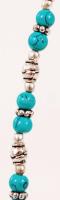 Türkiz-ezüst színű gyöngysor /
Turquoise silver colored necklet