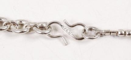 Türkiz-ezüst színű gyöngysor /
Turquoise silver colored necklet