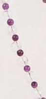 Hegyikristály-ametiszt gyöngysor /
Rhinestone-amethyst necklet