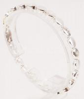 Cirkónia kövekkel díszített ezüst (Ag) karkötő h: 18 cm, 12,3 g /
silver bracelet with zirconia, 12,...