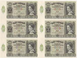 1940 2P 6-os tömbben (ívrészlet) T:I