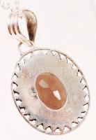 Ezüst (Ag) füstkvarc medál ezüst láncon, jelzett, 8 g /
Silver cairngorm pendant with silver necklac...