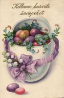 Easter, eggs, flower, litho (EB)