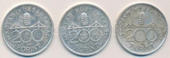 1992. 200Ft Ag "MNB" (5x) T:2
Adamo F13