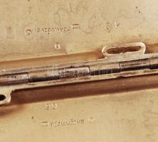 Ezüst (Ag) cigaretta tárca zománc berakással, vésett díszítéssel, 11x8,5 cm, 157,8 g /
silver cigare...