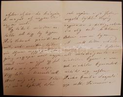 1881 dec. 17. Szél Piroska, Arany János házában nevelkedő unokájának saját kézzel írt levele apjának, melyben beszámol Arany János egészségi állapotáról is