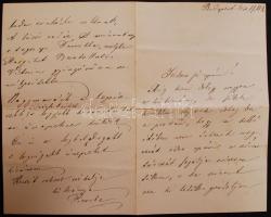 1881 dec. 17. Szél Piroska, Arany János házában nevelkedő unokájának saját kézzel írt levele apjának...