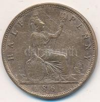 Nagy-Britannia 1862. 1/2p T:2- apró ph. Great Britain 1862. 1/2 Penny C:VF small edge error Krause KM#748.2