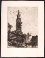 Rimaszéky-Richter Aladár (1898-?): Budapest 1945. Rézkarc 4/50, papír, jelzett, 31×23 cm