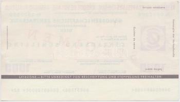 Ausztria / Bécs DN "Szövetkezeti Központi Bank Részvénytársaság" 1000Sh utazási csekk &quo...