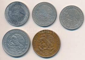 Mexikó 1965. 20c + 1970-1980. 50c (3x) + 1988. 500P T:2,2-
Mexico 1965. 20 Centavos + 1970-1980. 50 ...