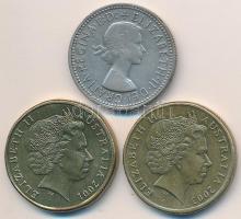 Ausztrália 1956. 1Sh Ag + 2001-2003. 1$ (2x) T:2,2-
Australia 1956. 1 Shilling Ag + 2001-2003. 1 Dol...