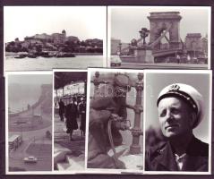 cca 1960 Budapest Duna-part, hidak 27 db fotó 6x9 cm