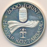 1996. 2000Ft Ag "50 éves a forint" dísztokban T:PP