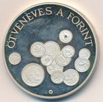1996. 2000Ft Ag "50 éves a forint" dísztokban T:PP
