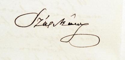 1899 Szász Károly (1829-1905) drámaíró, református püspök saját kézzel írt levele, melyben jelzi Szé...