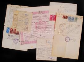 cca 1921-1976 Román nyelvű okmányok illetékbélyegekkel / Romanian documents