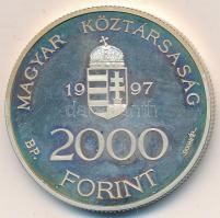 1997. 2000Ft Ag "Integráció az EU-ba-EURO I" dísztokban T:PP