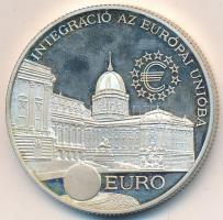 1997. 2000Ft Ag "Integráció az EU-ba-EURO I" dísztokban T:PP