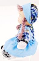 Porcelán fejű baba, jó állapotban, m:14 cm