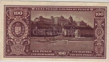 1945 100P színvariáns "vörös" "N" felett jel T:III/IV