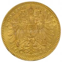 Ausztria 1905. 10K Au "Ferenc József" (3.39g/0.900) T:2
Austria 1905. 10 Corona Au "F...
