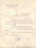 1938 Üdvözlő levél Dr. Ravasz László ref. püspök aláírásával