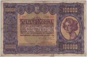 1923 100.000K "Orell Füsli" ny. jelzéssel T:III/IV