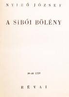 Nyírő József: A sibói bölény. Bp., (1936), Révai.  Kiadói halina kötés, jó állapotban