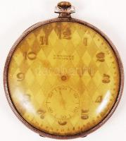 cca 1920 Kronosz Budapest ezüsttokos zsebóra felirattal, tisztításra szoruló, de szép számlappal, működő szerkezettel, (egy mutató hiányzik) / silver watch