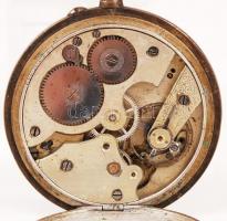 cca 1920 Ezüst, másodpercmutatós zsebóra működő szerkezettel, (két mutató hiányzik) / silver watch