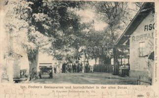 Vienna, Wien; Fischer's Restauration und Lustschiffahrt in der alten Donau / restaurant, ship station