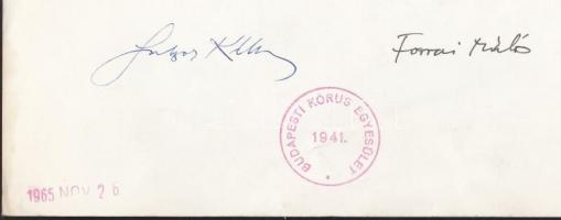 Forrai Miklós (1913-1998), a Zeneművészeti Főiskola ének tanszék vezetőjének aláírása a Budapest Kór...