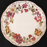 Zsolnay pillangó mintás süteményes készlet, kézzel festett, jelzett, hibátlan/ Zsolnay cake set
