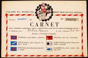 1939 Mobiloil humoros autó kellék reklám nyomtatvány /  1939 Funny automobile accesories commercial 4p. 24x16 cm