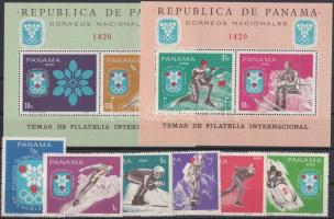 1968 Téli olimpia, Grenoble sor Mi 1046-1051 + blokk 87-88
