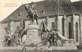 Kolozsvár, Mátyás király szobra; Ludasi dohánytőzsde kiadása / statue