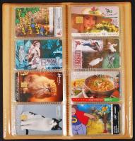 45 darabos, korai kártyákat is tartalmazó telefonkártya gyűjtemény berakóban