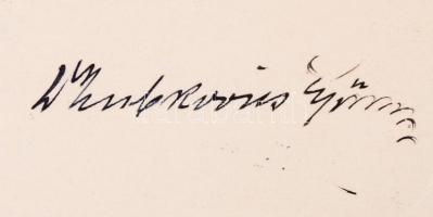 1945 Zubkovics György görögkeleti budai püspök saját kézzel aláírt levele, melyben megköszöni az egy...