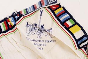 1938 Eucharisztikus Szentév kendő 20x20 cm