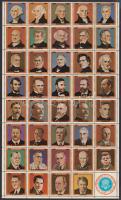 USA elnökök 1789-1977 50 db-os levélzáró kisív