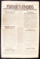 1956 Bp., Magyar Függetlenség, a Magyar Nemzeti Forradalmi Bizottmány lapja a forradalom híreivel, I. évfolyam 4. szám, 1956. október 31.