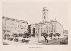 cca 1890 Klösz György: Budapest látkép-albuma 22p. 26x18 cm (dombornyomott borító sérült)