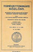 1917 Természettudományi közlöny. Komplett éves kiadás pótfüzettel. Általában jó állapotban.