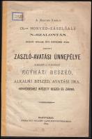 1874 A M. kir. IX.-ik honvéd zászlóalj Nagyszalontán... tartott zászló avatási ünnepélye alkalmával elmondott egyházi beszéd, avatási ima, honvédséghez intézett beszéd és zárima. Nagyvárad, 1874. Hollósy Lajos 16p.