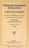 1913 Természettudományi közlöny 12 száma pótfüzettel. Általában jó állapotban.