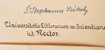 1947 Szegedi egyetem jogi diploma Kossuth címeres függőpecséttel