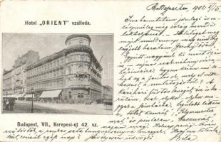 Budapest VII. Orient szálloda, Kerepesi út 42.